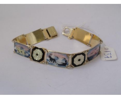 David Andersen Norway: quality silver   and enamel bracelet        