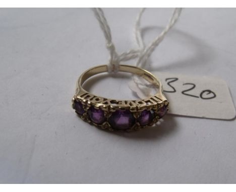 9ct  amethyst ring size K      