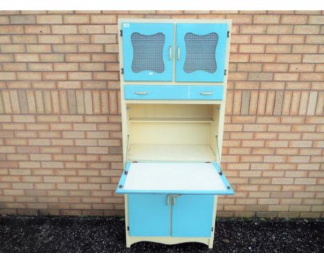 A vintage kitchen larder/pantry cabinet with four doors two drawers cabinet approximate height 178 cm x 74 cm x 45 cm