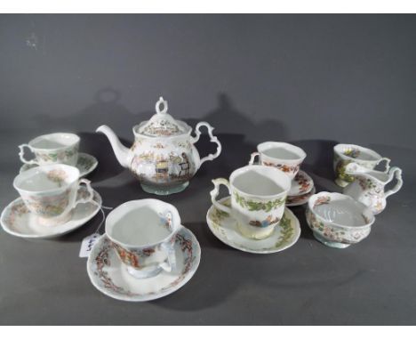 Royal Doulton - Royal Doulton Brambly Hedge Collection tea service, comprising teapot, sugar bowl, creamer, also included in 