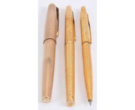 Parker, Classic Grain D'Orge, fountain pen and propelling pencil, the fountain pen cap with arrow clip, medium nib, aerometri