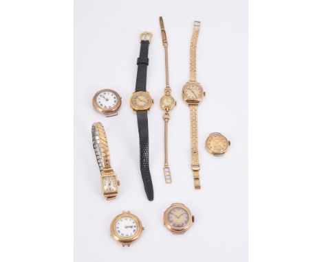 ϒ Buren, a lady's 18 carat gold wrist watch, import mark London 1928, manual wind movement, snap case, on an Apollo black liz