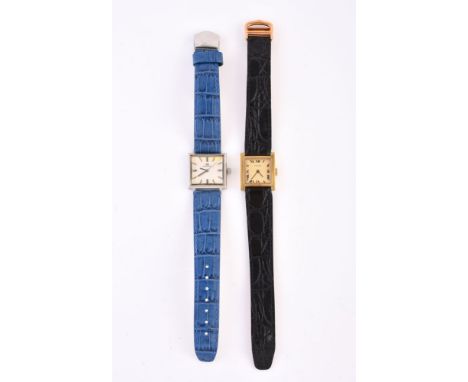 Bucherer,   Bi-colour wrist watch, no. F2113B   Movement: Manual wind, 17 jewels Case: Gold plated case, stainless steel snap