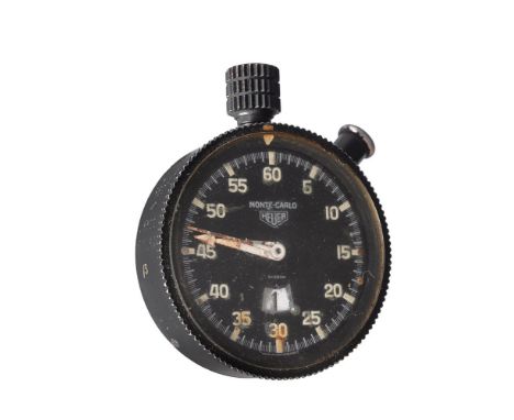 Heuer, Monte Carlo, Military, Dash Timer, Ref. 6B/520 9604,   Stop watch with hour counter, serial no. 3306 H.TL.1/2/3   Move
