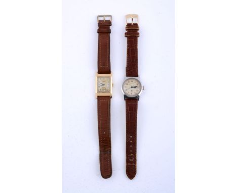 Kendal &amp; Dent, 9 carat gold wrist watch, circa 1937   Movement: Swiss manual wind, 17 jewels   Case: 9 carat gold case, s