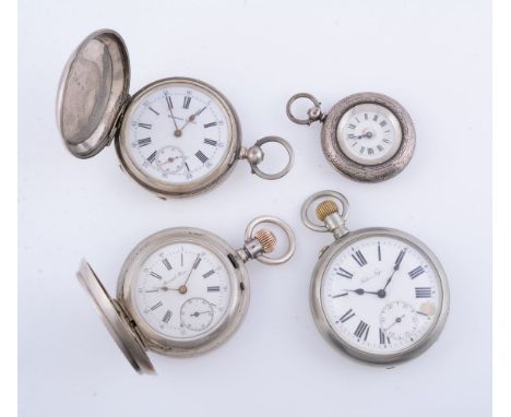 Russian white metal open face keyless wind pocket watch,   no. 401645, circa 1932   Movement: Lever escapement, bimetallic sp