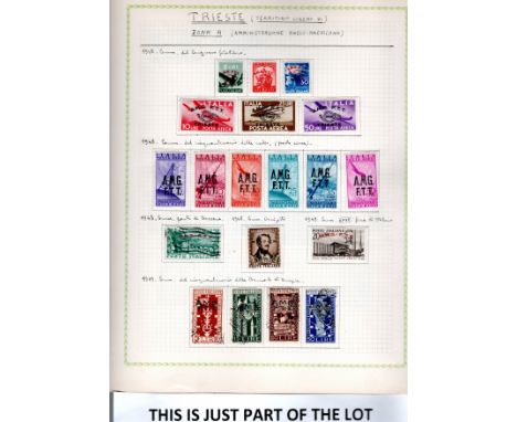 Trieste: Allied Occupation Zone A 1948-1954 Allied Military Government o’printed issues, mint (chiefly) and light used with a