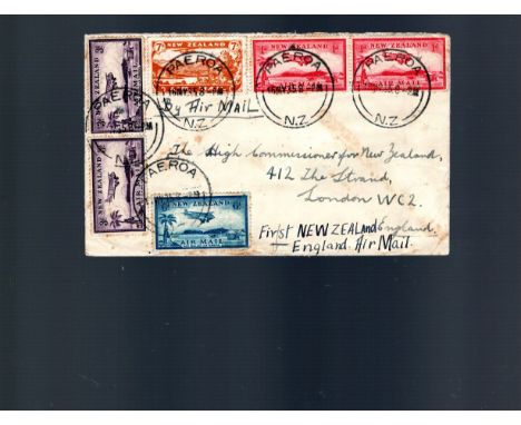 New Zealand 1935 multi franked flown cover from Paeroa, a small town in the Waikato region of the North Island sent to the Hi