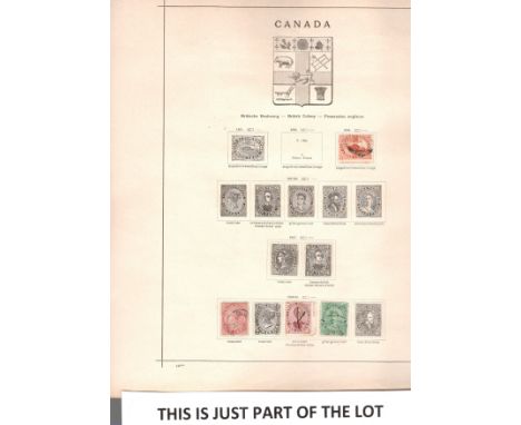   Canada 1859-1937 Collection on Schabek printed leaves with valuable offering of QV issues, used, 1889-96 Colony of Canada p