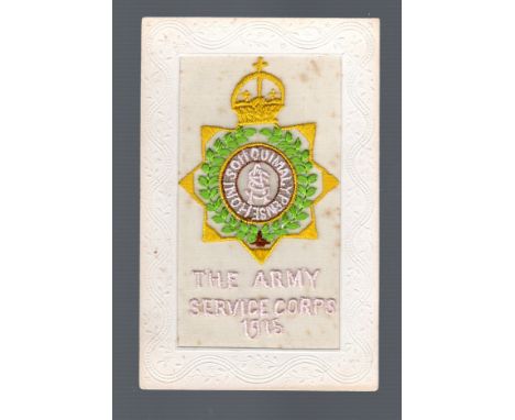   Army Service Corps 1915 embroidered silk                                                                                   