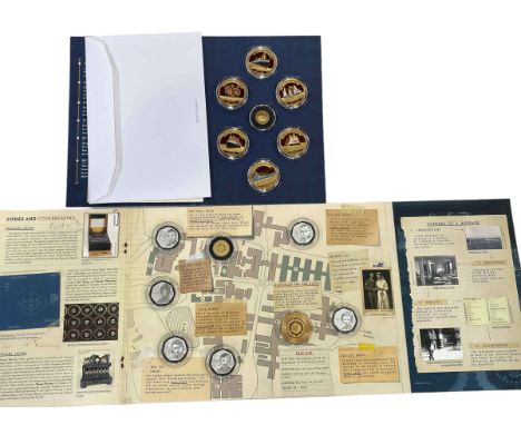 The R. M. S. Titanic 100th Anniversary coin presentation seven coin set inc 9 carat gold coin with 24 carat gold layering. To