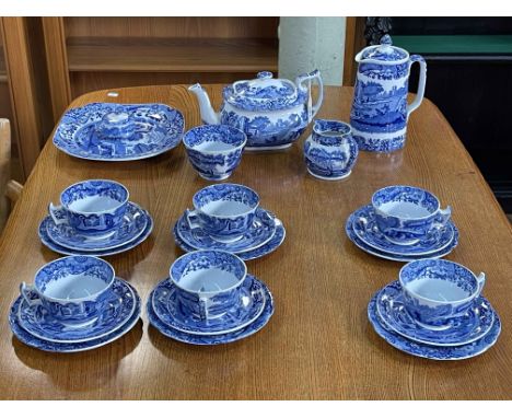 Spode Italian blue and white tea set.