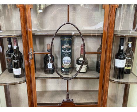 Collection of spirits including Glenfiddich whisky 75cl, Blandys Duke of Clarence port 75cl, Courvoisier Cognac 68ml, etc.