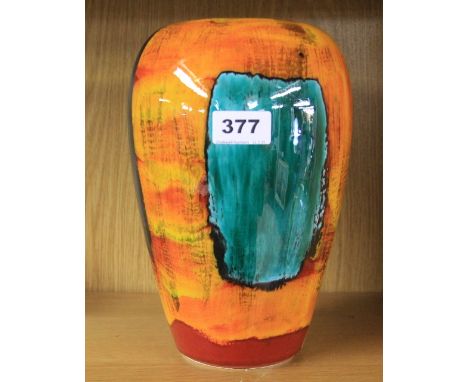 A Poole Pottery gemstones pattern vase with box H 25cm