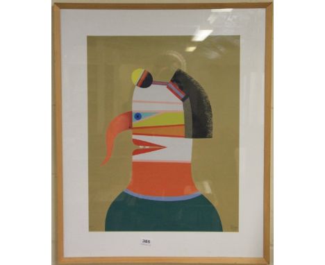 An interesting South American limited edition 186/200 lithograph initialled RM 92, 68cm x 83cm
