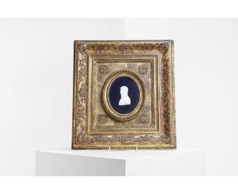 A carved ivory portrait of Jérôme Bonaparte, King of Westphalia,  mid-19th century, worked in profile to sinister, wearing an