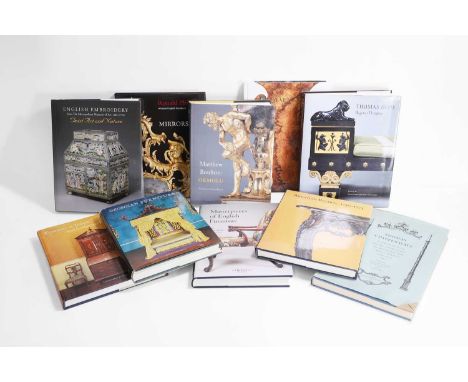 A large collection of books on furniture, works of art, textiles and clocks, to include N Goodison, 'Matthew Boulton: Ormolu'