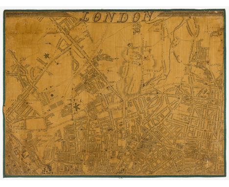 NO RESERVE London.- Weller (Edward) London, large map in nine sections on a scale of 9 1/2" to the mile, lithograph, each she