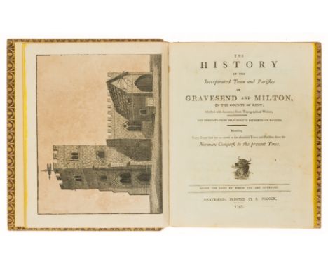 NO RESERVE Gravesend.- Pocock (Robert) The History of Gravesend and Milton, first edition, frontispiece and 4 engraved plates