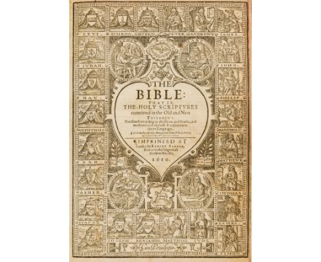 NO RESERVE Bible, English. The Bible: That is, The Holy Scriptures conteined in the Old and New Testament, 3 parts in 1 vol.,