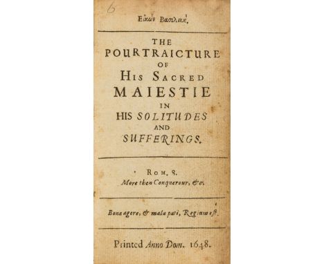 NO RESERVE Gauden (John) Eikon Basilike [graece]. The Pourtraicture of His Sacred Maiestie, with final blank, lacking frontis