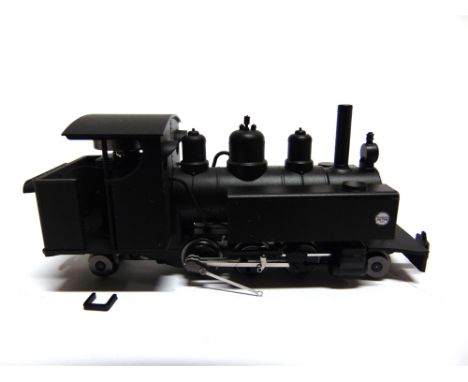 [HOe GAUGE]. A MINITRAINS NO.1073, BALDWIN 2-6-2 TANK LOCOMOTIVE black livery, boxed (one connecting rod partially detached; 