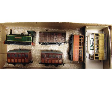 [O SCALE NARROW / OO GAUGE]. A MISCELLANEOUS KIT-BUILT COLLECTION comprising a painted metal locomotive body 'Sir Theodore' (