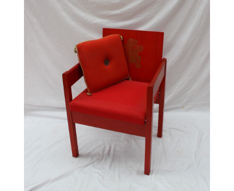 A Prince of Wales Investiture chair, designed by Antony Armstrong-Jones, Earl of Snowdon, Carl Toms and John Pound for the In