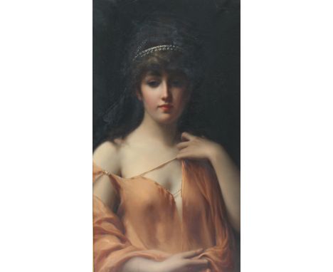 Attributed to Luis FaleroHead and shoulders portrait of a ladyOil on canvasSigned and dated '8975 x 40cm   CONDITION REPORT: 