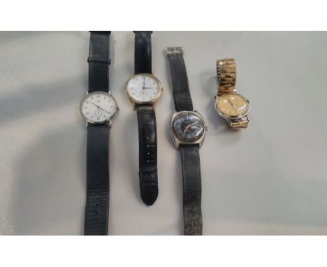 Two vintage wristwatches including Smiths Empire and Caravelle, together with two modern examples (4) 