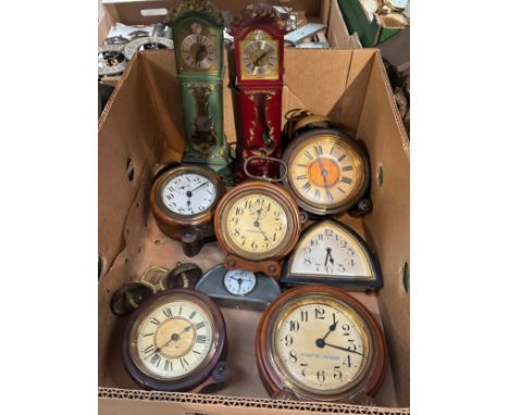 A quantity of clocks including vintage alarm clock 