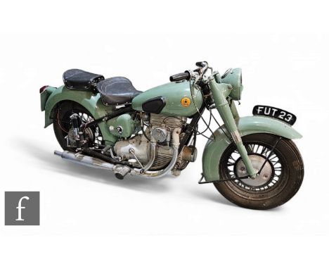 A 1949 Sunbeam 500cc (487) motorcycle, model S7 reg no FUT 23, mileage showing 0000 (unknown), engine No S72819, Vin No S8168