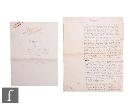 A.A.Milne -&nbsp;(1882-1956 - Author - Winnie the Pooh) - The original manuscript introduction in ink to ‘Now We Are Six’ sig