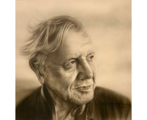 Gordon Corrins Portrait of Sir David Attenboroughsigned, dated 2017, 59.5cm x 59.5cm If you require more information in regar
