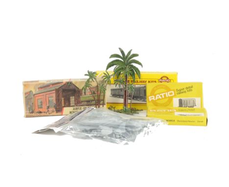 00 Gauge Kits Spares and Accessories,  including Ratio, LQ/60  Signal Kits (2), PT/50 Gantry, 592 SR Utility Van, 5091 Box Va
