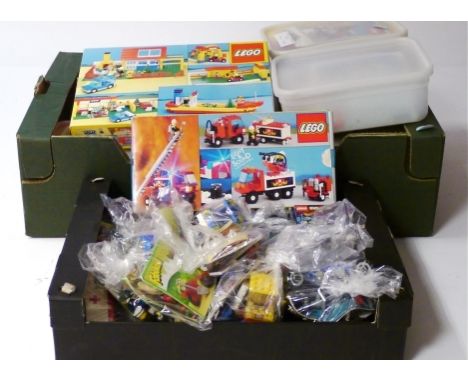 Lego, quantity of Lego, includes Legoland set 1484, 6800, light and sound set 6480, some in original boxes, G, boxes, F-G (qt