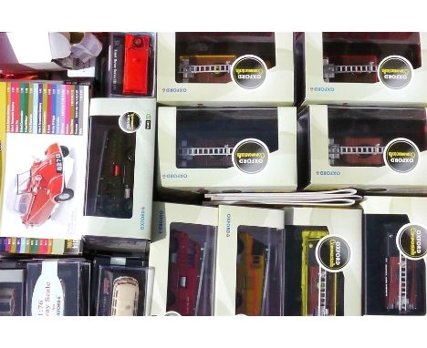 Oxford Diecast, cars, vans and commercial vehicles including a 76GG006 Army Fire Service Green Goddess, assorted scales, toge
