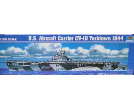 Trumpeter Ship Kit,  1:350 scale, no.05603 U.S. Aircraft Carrier CV-10 Yorktown 1994, in original box, unchecked for complete