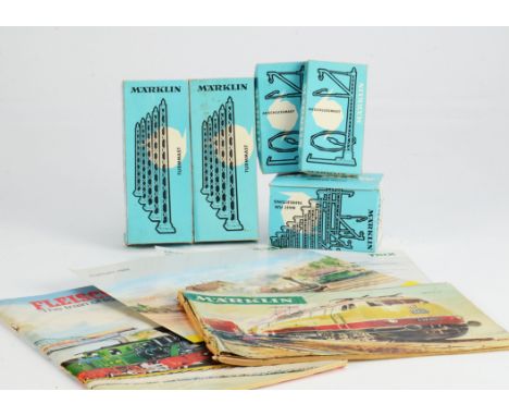 A Large Collection of Marklin HO Gauge Overhead Catenary and Spare Parts, including Catenary Wires, single, power supply and 