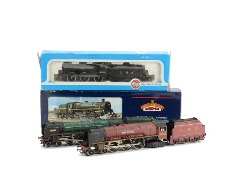 LMS and LMR OO Gauge Locomotives by Various Makers,  including Bachmann BR standard class 4MT in black as no 75072, Airfix 46
