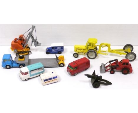 Corgi, industrial and commercial vehicles including a no.18 Fordson Major Tractor and Four Furrow Plough, 1104 'Carrimore' Ma