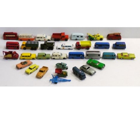 Matchbox '1-75' Series, cars, buses, vans and commercial vehicles including a 13 Thames Trader Wreck Truck, 73 10 Ton Pressur