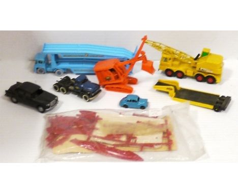 Playworn Diecast, cars and industrial vehicles including Matchbox K-12 1969, Lesney 46 Morris Minor 1000, Lesney Major Pack n