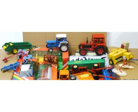 Diecast Farming Vehicles, tractors and agricultural accessories by Lone Star, Britains, Corgi and other makers including a Br