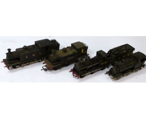 Kitbuilt LMS black  00 Gauge Locomotives,  ex LMWR 0-6-0 8532 Goods Engine and Tender, 0-6-0T on Tri-ang Jinty chassis  No 16