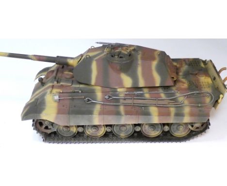 Battle Tank, 1:16 scale Battle Tank, part metal construction, maker unknown, no radio control equipment, not checked for oper