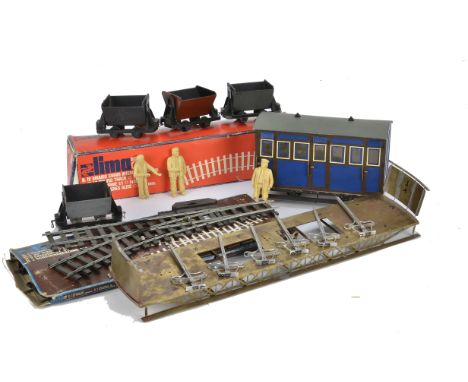Brandbright and Other O Gauge (Narrow Gauge) Rolling Stock and Other Items, including a part-made Brandbright 'Decauville' cr