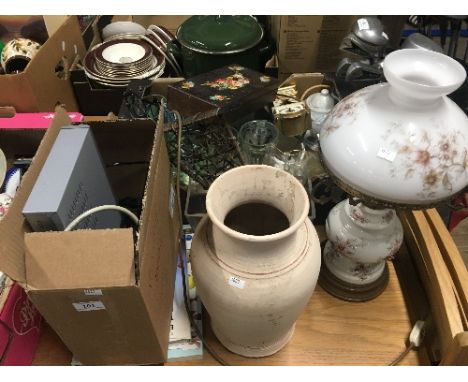 1 BOX OF WARE TABLE LAMP ETC