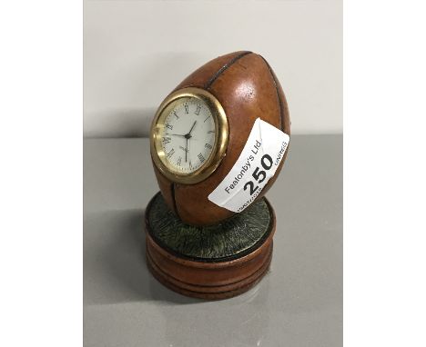 MINI RUGBY BALL DESK CLOCK