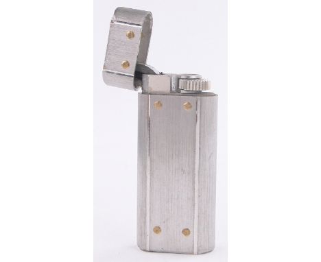 A Cartier silver pocket lighter,height 2.25"